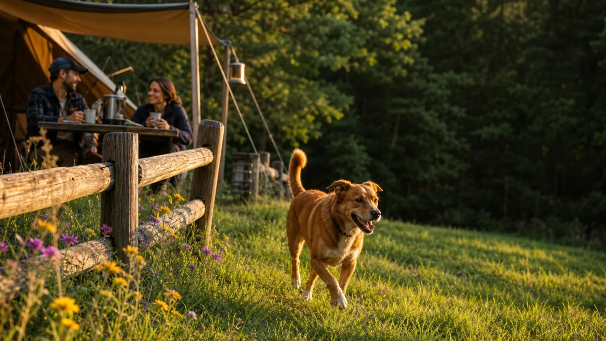 Camping avec emplacement clôturé pour chien : guide 2026